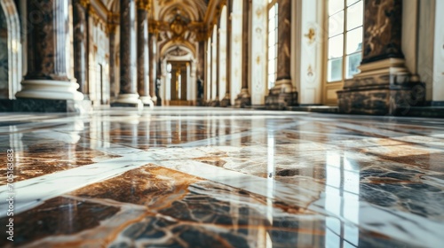 Marble interior royal hall museum floor wallpaper background photo