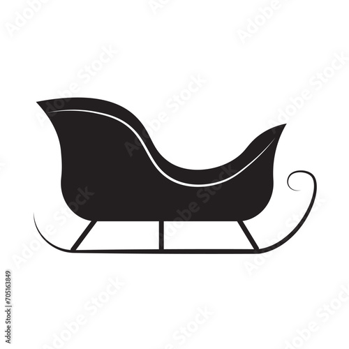 black and white armchair
santa claus sleigh icon. Christmas design element in simple style. isolated vector image