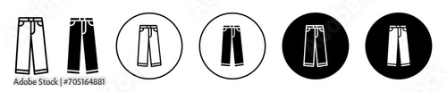PANT TROUSER flat line icon set. PANT TROUSER Thin line illustration vector