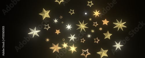 Wallpaper Mural XMAS Stars - stars. Confetti celebration, Falling golden abstract decoration for party, birthday celebrate, Torontodigital.ca