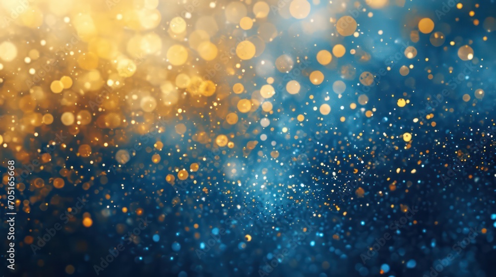 A luxurious scene featuring golden and blue tones, elevated by the addition of sparkles for a glamorous touch.
A luxurious scene featuring golden and blue tones, elevated by the addition of sparkles for a glamorous touch.