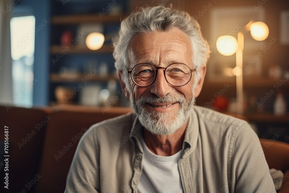 older man posing in front of the camera with a happy expression older man posing in front of the camera with a happy expression