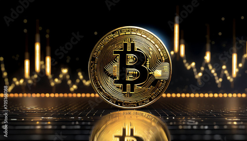 bitcoin background , stock charts, technology background, financial chart, virtual currency coins , btc logo
