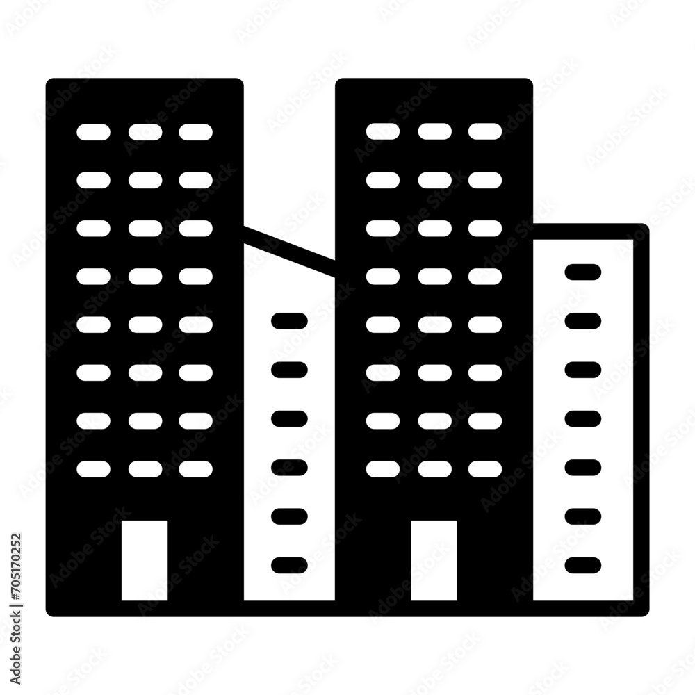Obraz premium Office2 solid glyph icon