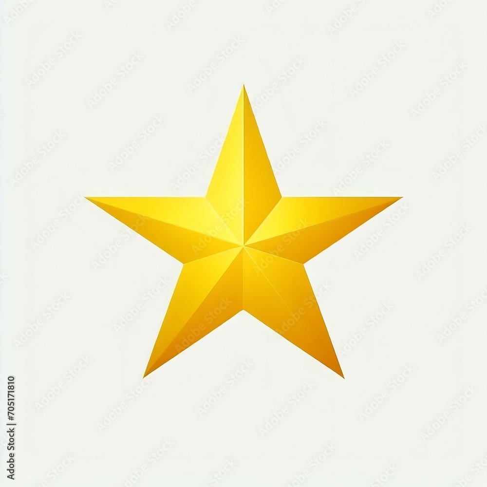 Una estrella amarilla sobre fondo blanco Una estrella amarilla sobre fondo blanco