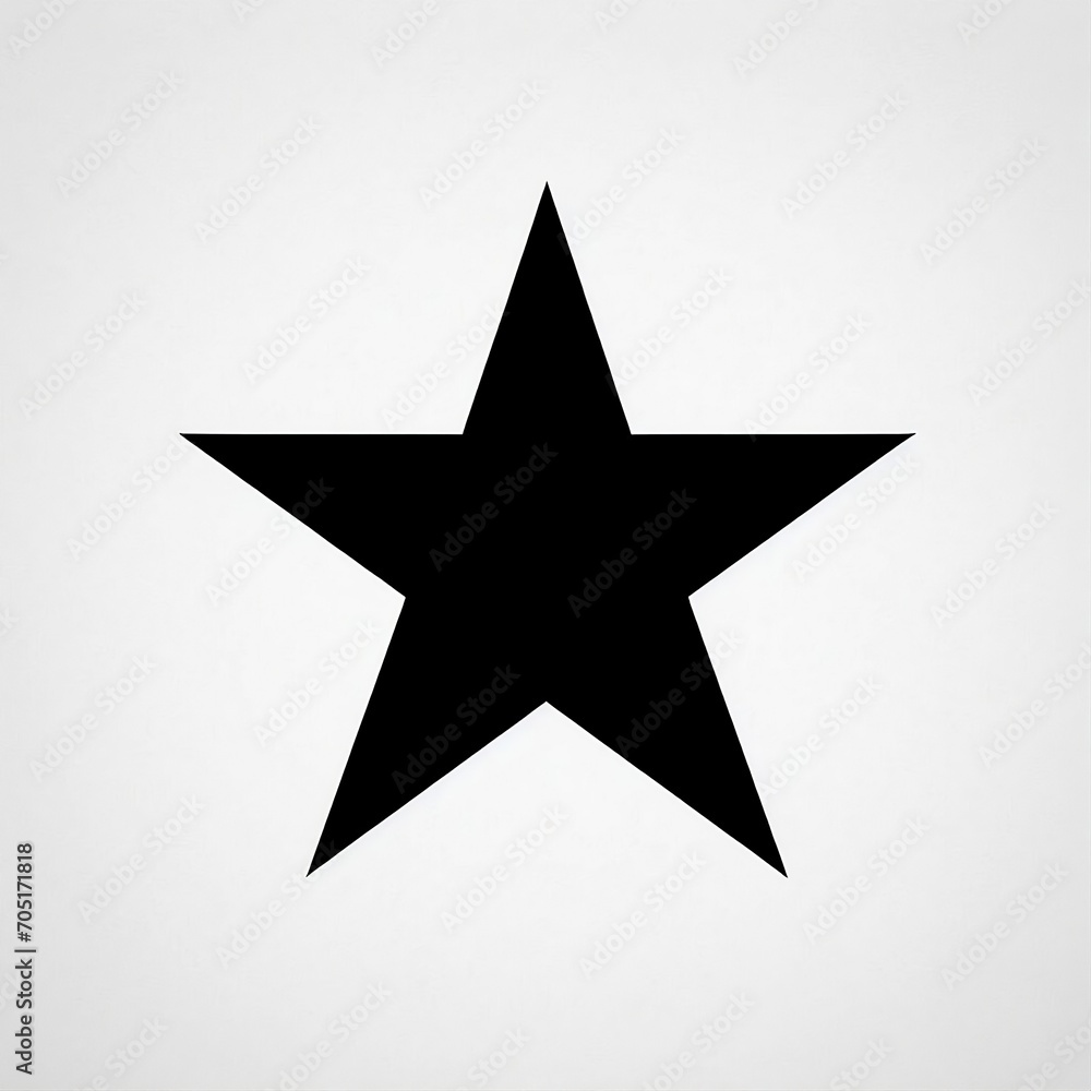 Fototapeta premium Estrella negra sobre fondo blanco
