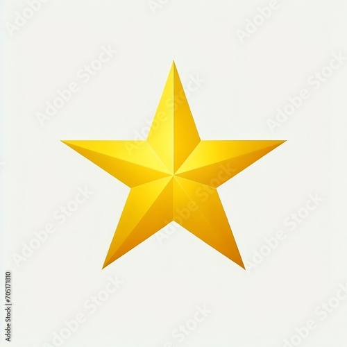 Una estrella amarilla sobre fondo blanco