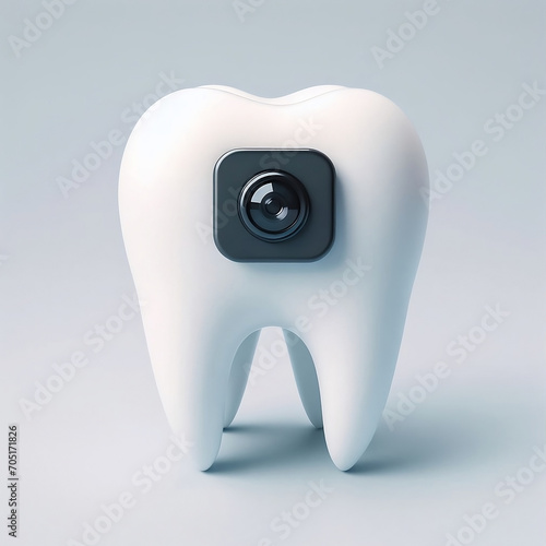 Un diente con una cámara espía photo