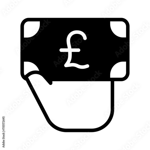 Pound Giving solid glyph icon