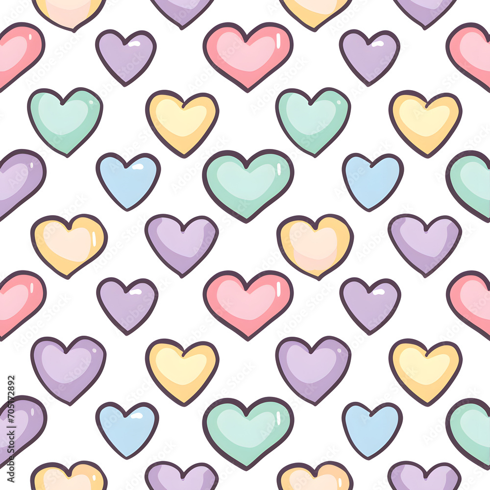 Valentine's Day with heart seamless pattern background. Valentine's Day with heart seamless pattern background.