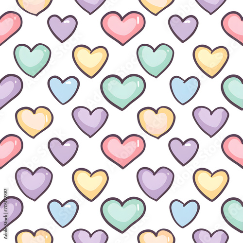 Valentine s Day with heart seamless pattern background.