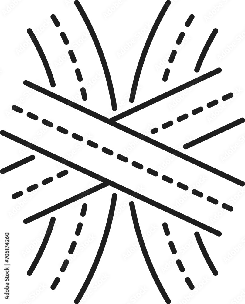 Highway road interchange line icon of crossroad route, street traffic vector linear pictogram. Roadsign of highway interchange or transport intersection of traffic lane for city navigation sign Highway road interchange line icon of crossroad route, street traffic vector linear pictogram. Roadsign of highway interchange or transport intersection of traffic lane for city navigation sign