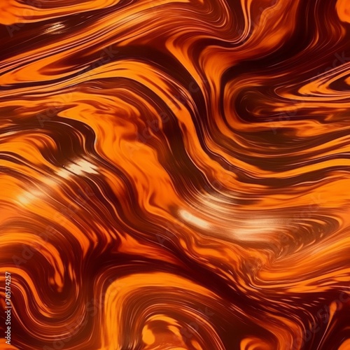 Abstract 3d fluid orange background. Seamless pattern with fluid paint texture