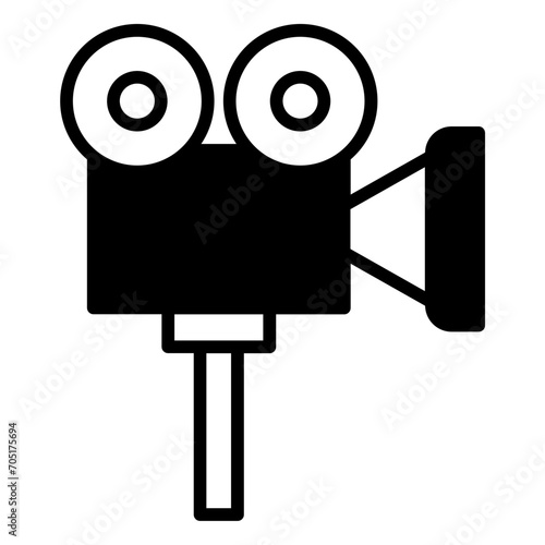 Film solid glyph icon