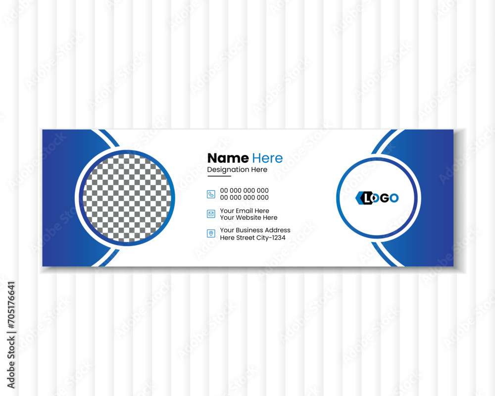 Free vector email signature design or personal social media cover template
Free vector email signature design or personal social media cover template