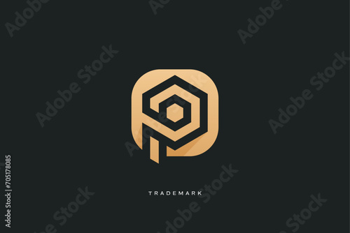 p letter vector trademark brand logo