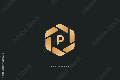 p letter vector trademark brand logo