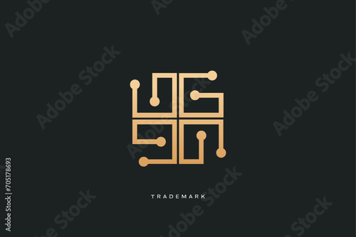 power supply industrial technology vector logo