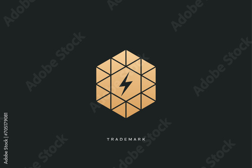power supply industrial technology vector logo