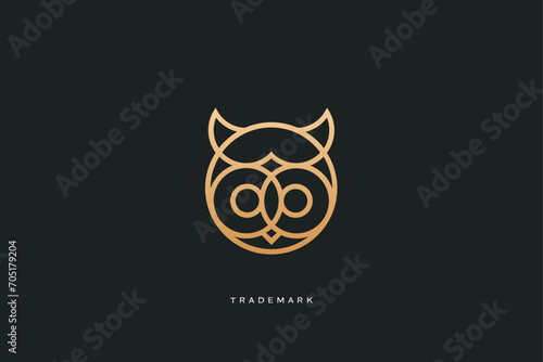 owl bird animals vector logo photo