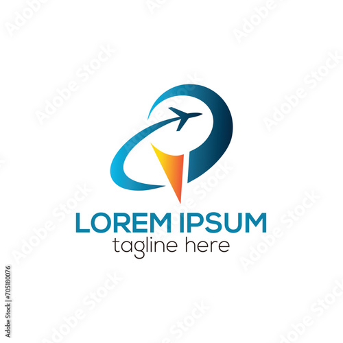 Free Download Modern travel agency logo, logistics delivery logo design concept isolated vector template illustration - GFXLoad