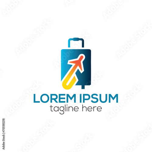 Modern travel agency logo, logistics delivery logo design concept isolated vector template illustration