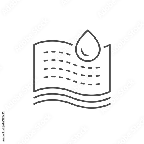 Waterproof material line outline icon