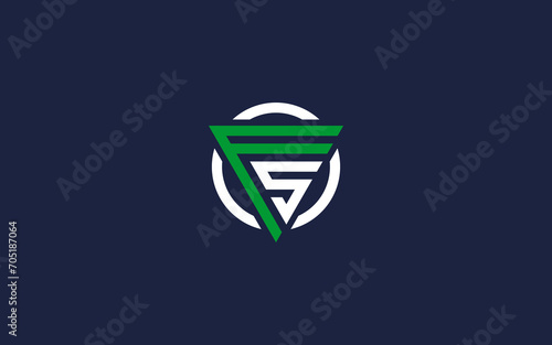 letter fs triangle logo icon design vector design template inspiration