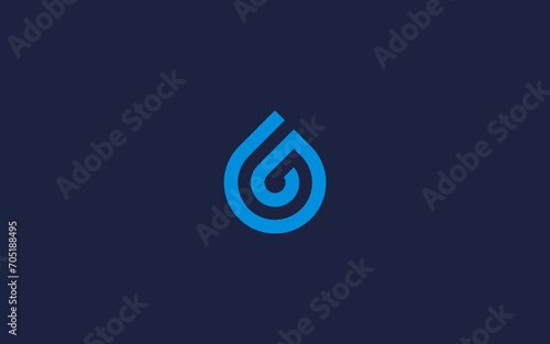 letter g with water drops logo icon design vector design template inspiration