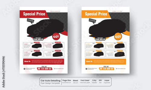 MODERN and stylish car sale flyer.car dealership promotional poster