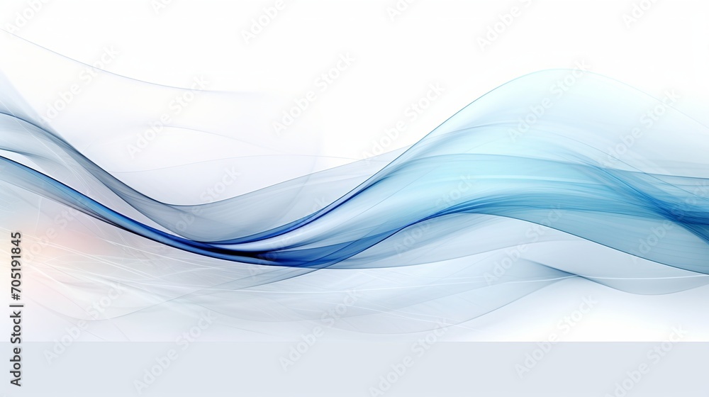 Abstract smooth blue line on a white background Abstract smooth blue line on a white background