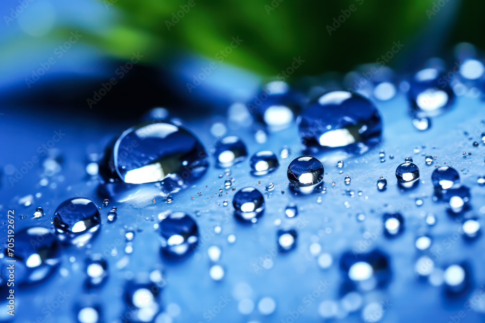 Macro magic with water drops on a green leaf. A stunning stock photo capturing the intricate details and natural beauty of a bush in the morning dew Macro magic with water drops on a green leaf. A stunning stock photo capturing the intricate details and natural beauty of a bush in the morning dew