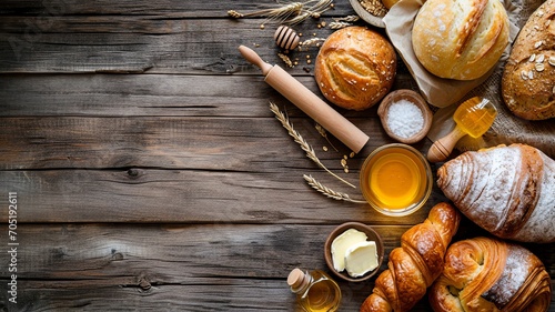Cozy Bakery Assortment with Space for Recipe