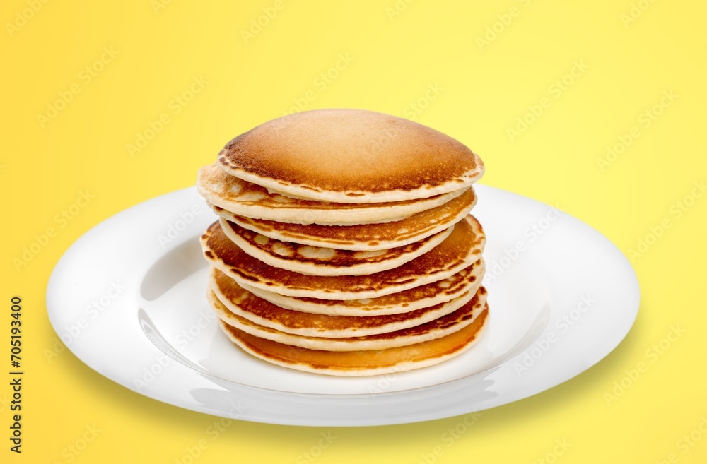 Tasty hot Pancakes stack with soft melting butter .