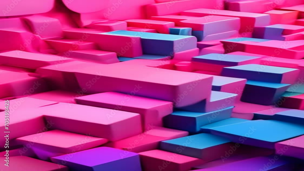 Vertical video Abstract pink background in the form of cubes. Liquid plastic game. Trendy Texture Vertical video Abstract pink background in the form of cubes. Liquid plastic game. Trendy Texture