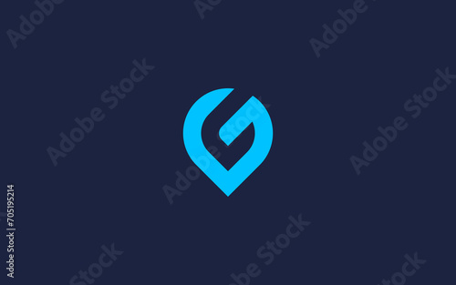 letter g with location logo icon design vector design template inspiration