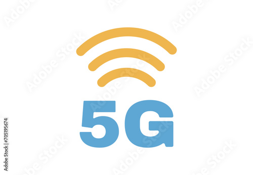 5G icon. High speed wifi or wireless network logo. Mobile Internet technology symbol. Vector illustration.