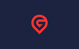 letter g with location logo icon design vector design template inspiration