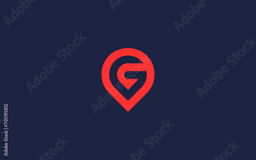 letter g with location logo icon design vector design template inspiration