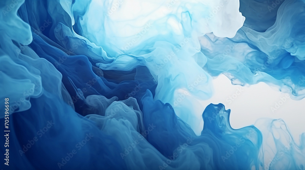 Spectacular image of dark blue and white liquid ink churning together, with a realistic texture and great quality for abstract concept. Digital art 3D illustration Spectacular image of dark blue and white liquid ink churning together, with a realistic texture and great quality for abstract concept. Digital art 3D illustration