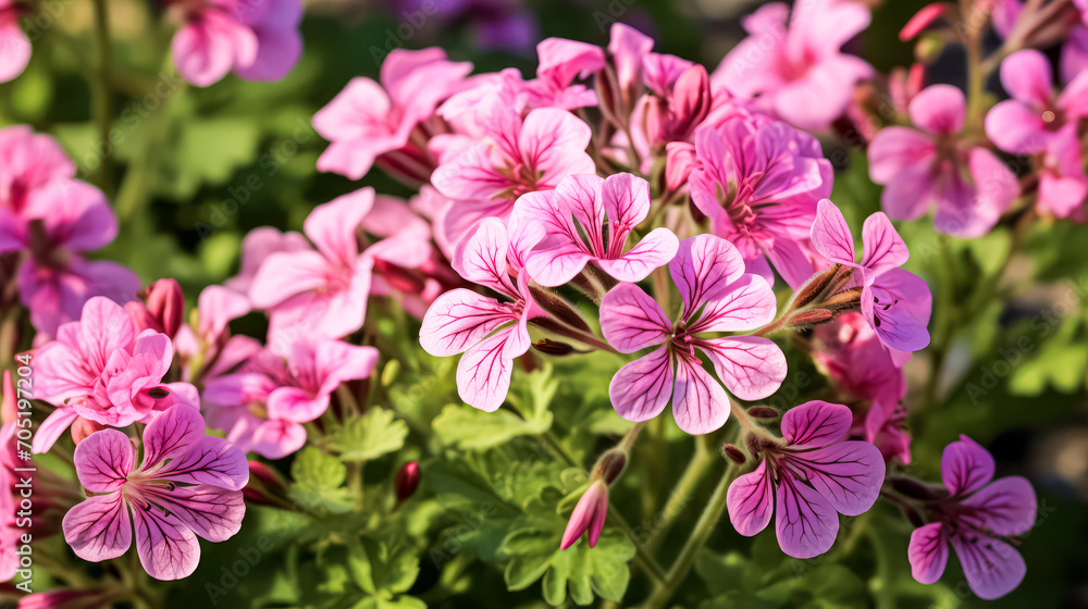 Breathtaking spring beauty with a flowerbed of vibrant pink blooms. A captivating stock photo capturing the essence of natures colorful awakening Breathtaking spring beauty with a flowerbed of vibrant pink blooms. A captivating stock photo capturing the essence of natures colorful awakening