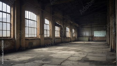 The factory room has been empty for a long time