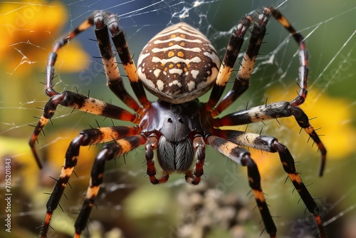 large laglaise weaver spider in the garden © Jorge Ferreiro