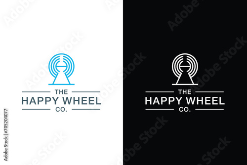 wireless Technology tower logo design. Wireless connection airwaves set.