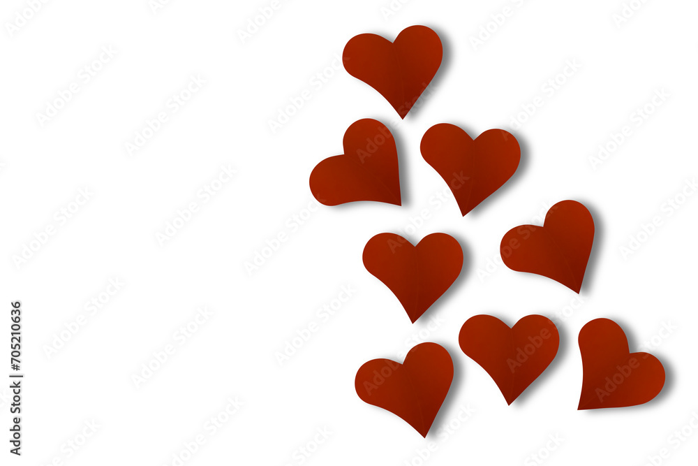 paper heart on a transparent background