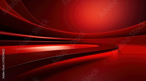 abstract red background with empty stage Cylinder podium display, showcase for product presentation