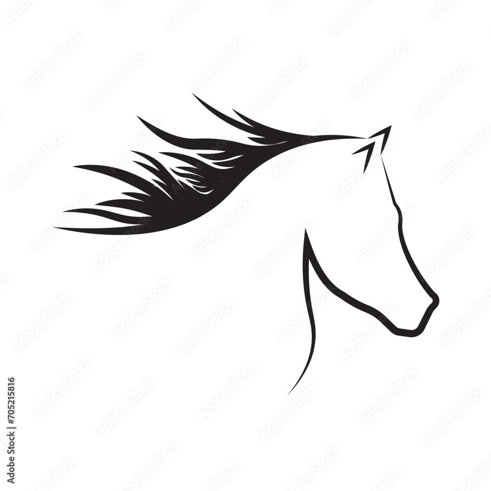 horse head silhouette
Horse Head Drawing Abstract Logo Vector Design Icon Symbol Illustration
icon editable stroke, sign, symbol outline line button isolated on white