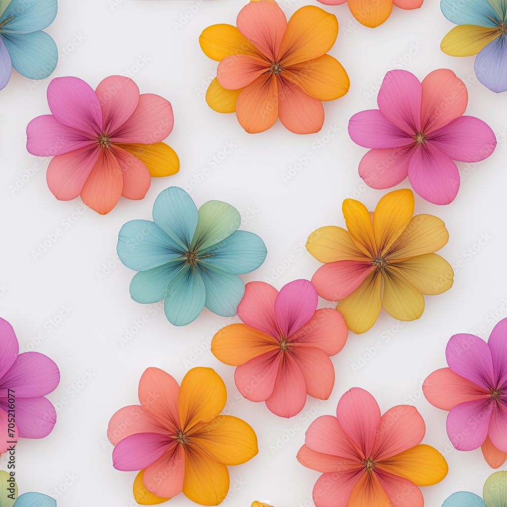 Flowers. Abstract seamless pattern. AI generated. Flowers. Abstract seamless pattern. AI generated.