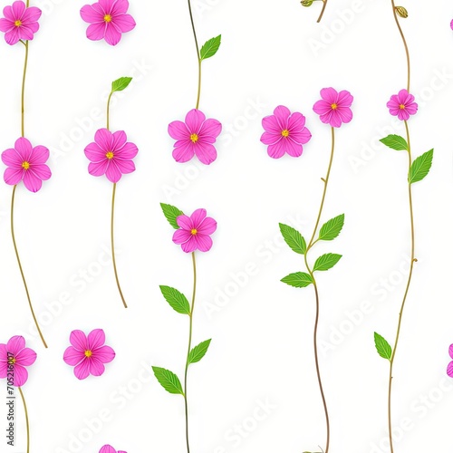 Flowers. Abstract seamless pattern. AI generated.