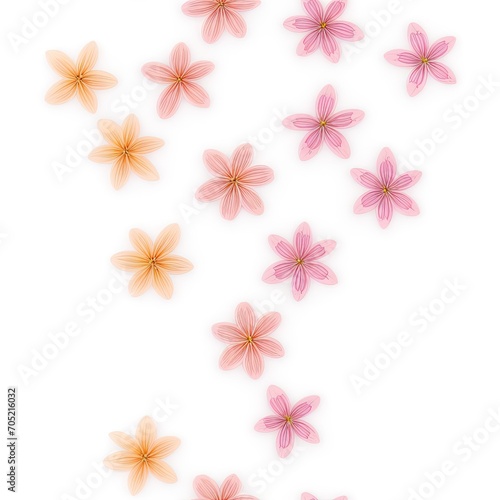 Flowers. Abstract seamless pattern. AI generated.